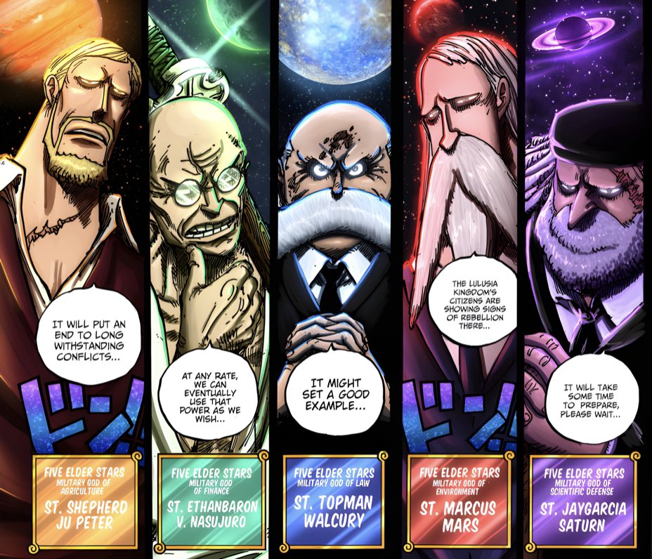 One Piece finalmente apresenta os membros do Gorosei