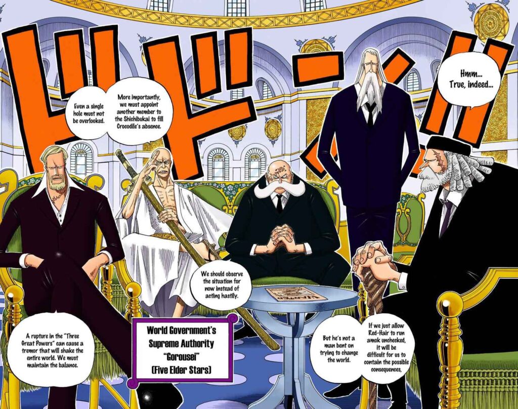 One Piece finalmente apresenta os membros do Gorosei