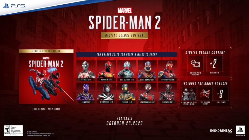 Pré-vendas de Marvel's Spider-Man 2 para PS5 começam amanhã: Edição de Colecionador, Bônus e mais