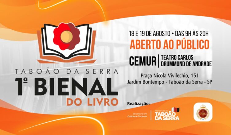 1° Bienal do Livro de Taboão da Serra promete encantar os amantes da cultura e das artes!