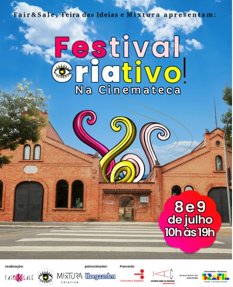 Cinemateca divulga programação do 1º Festival Criativo em 8 e 9 de julho