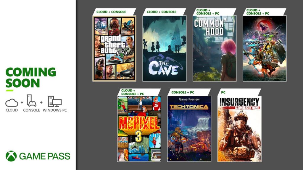 O Xbox Game Pass adiciona o GTA 5 e mais novos jogos