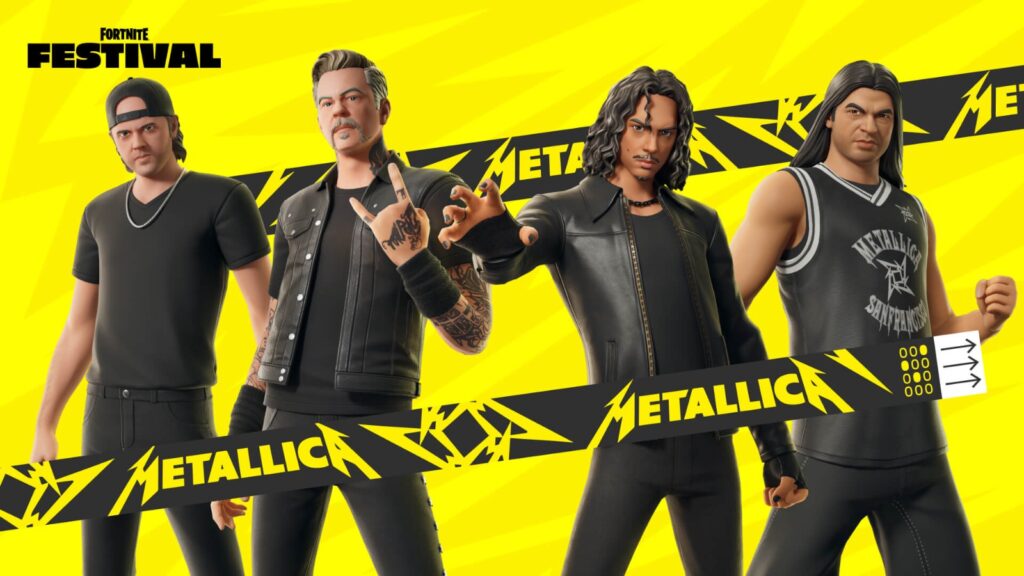 Novas Skins no Fortnite com os Membros do Metallica