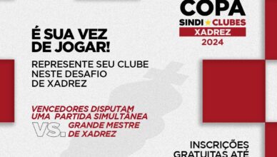 Sindi Clubes realiza a Copa de Xadrez com participação do Grande Mestre Gilberto Milos